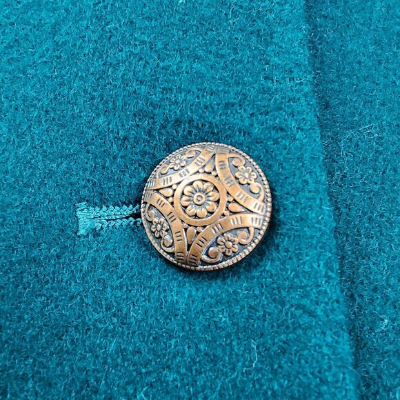 Vintage LL Bean Blazer Womens 10R Green Wool Metal Buttons USA Made 90s Coat - Picture 10 of 12